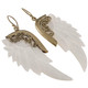 Exquisite Angel Wing Oyster Mother Of Pearl Shell Hand Carving Earrings, 2,6"