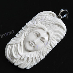 2 13/16" 925 Silver Buffalo Bone Indian Eagle Pendant