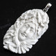 2 5/8" 925 Silver Buffalo Bone Flower Goddess Pendant