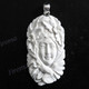 2 5/8" 925 Silver Buffalo Bone Flower Goddess Pendant