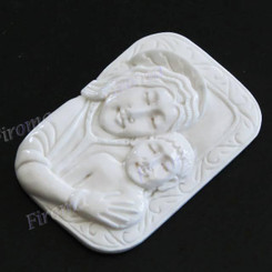 Cabochon Buffalo Bone Undrilled Jesus 1 15/16"(50mm) 11gr(55cts)