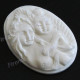 Cabochon Buffalo Bone Undrilled 1 7/16"(37mm) 7gr(35cts)