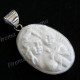 1 15/16" 925 Silver Buffalo Bone Pendant