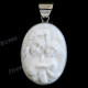 1 15/16" 925 Silver Buffalo Bone Pendant