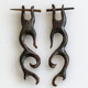 2 1/16" Buffalo Horn Carving Tribal Post Earrings