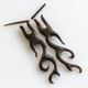 2 1/16" Buffalo Horn Carving Tribal Post Earrings