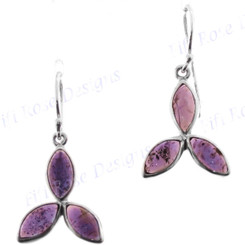 11/16" 925 Silver Amethystea Purple French Wires Earrings
