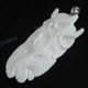 3 1/16" 925 Silver Buffalo Bone Eagle Owl Pendant