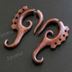 2 1/16" Natural Wood Fake Gauge Post Earrings