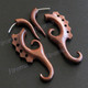 2 1/16" Natural Wood Fake Gauge Post Earrings