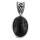 1 1/16" 925 Silver Onyx Pendant