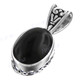 1 1/16" 925 Silver Onyx Pendant