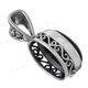 1 1/16" 925 Silver Onyx Pendant