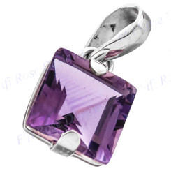 3/4" 925 Silver Amethyst Pendant