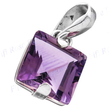 3/4" 925 Silver Amethyst Pendant