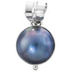 1 1/16" 925 Silver Grey Mabe Pearl Pendant