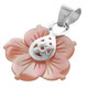 1 1/8" 925 Silver Pink Mother Of Pearl Shell Pendant