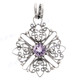 1 9/16" 925 Silver Amethyst Pendant
