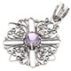 1 9/16" 925 Silver Amethyst Pendant