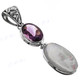 2 5/16" 925 Silver Amethyst Mother Of Pearl Shell Pendant