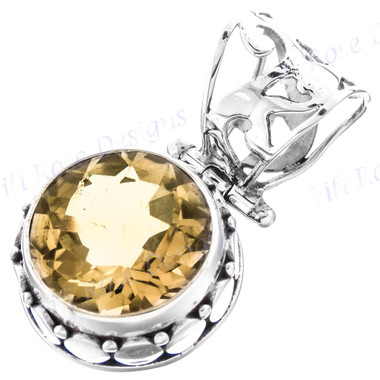 1" 925 Silver Citrine us 6 Pendant