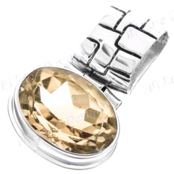 1 1/8" 925 Silver Citrine us 6 Pendant