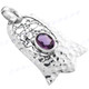 1 5/8" 925 Silver Amethyst Pendant