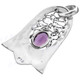 1 5/8" 925 Silver Amethyst Pendant