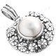 1 9/16" 925 Silver White Mabe Pearl Pendant
