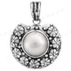 1 9/16" 925 Silver White Mabe Pearl Pendant