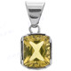 7/8" 925 Silver Lemon Quartz Pendant