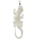 2 15/16" 925 Silver Buffalo Bone Gecko Pendant