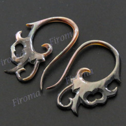 1 9/16" Blacklip Mother Of Pearl Tribal Plug Earrings