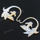 1 1/2" Goldlip Mother Of Pearl Tribal Plug Earrings