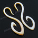 2 3/8" Goldlip Mother Of Pearl Tribal Plug Earrings