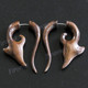 1 9/16" Natural Wood Fake Gauge Post Earrings