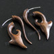 1 9/16" Natural Wood Fake Gauge Post Earrings