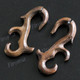2" Natural Wood Fake Gauge Post Earrings