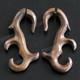 2" Natural Wood Fake Gauge Post Earrings