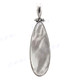2 1/16" 925 Silver Mother Of Pearl Teardrop Pendant