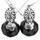 15/16" 925 Silver Onyx French Wires Earrings
