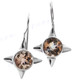 5/8" 925 Silver Citrine French Wires Earrings