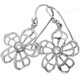 13/16" 925 Silver Biwa Pearl Flower French Wires Earrings