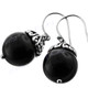 3/4" 925 Silver Onyx French Wires Earrings