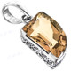 1 1/8" 925 Silver Citrine Pendant