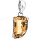 1 1/8" 925 Silver Citrine Pendant