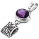 1 1/4" 925 Silver Amethyst Pendant