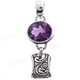 1 1/4" 925 Silver Amethyst Pendant
