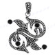 1 13/16" 925 Silver Onyx Pendant