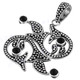 1 13/16" 925 Silver Onyx Pendant